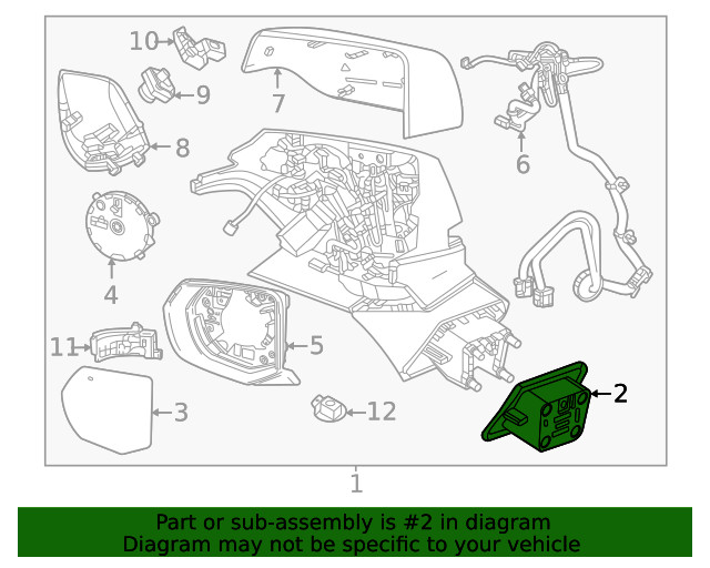 Genuine GM Mirror Assembly Gasket 85029846