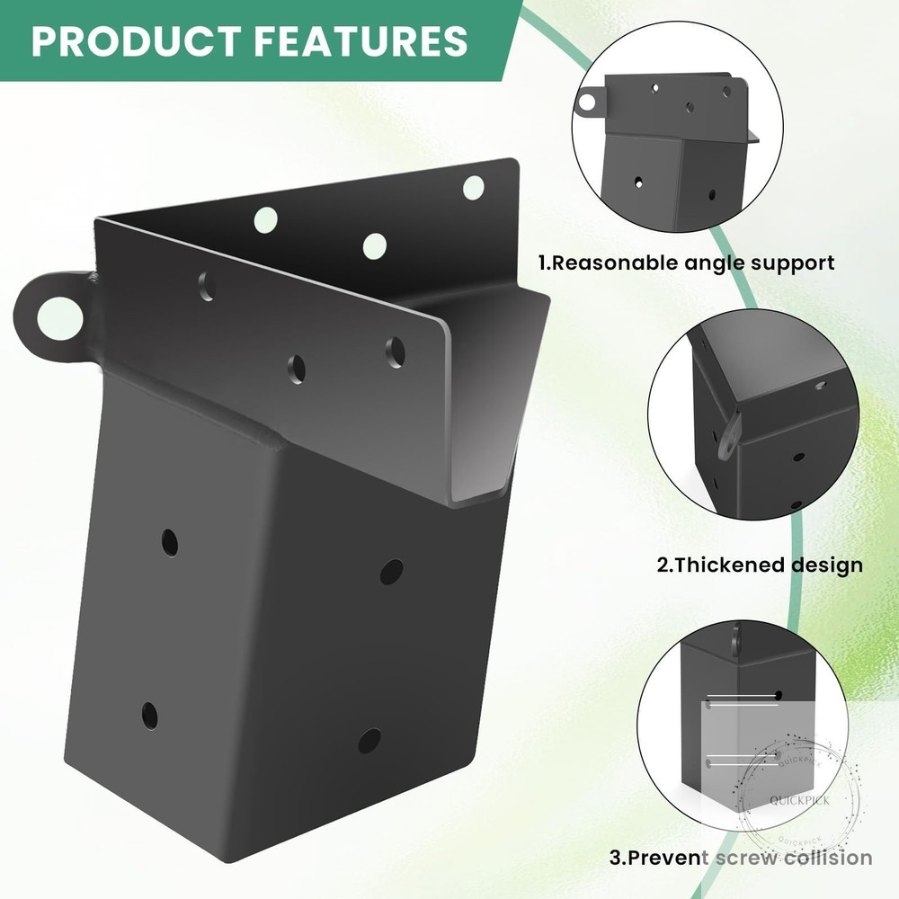 Deer Stand Brackets 4"x 4", Elevator Brackets 4Pcs, Deer Blind Bracket, for Outd