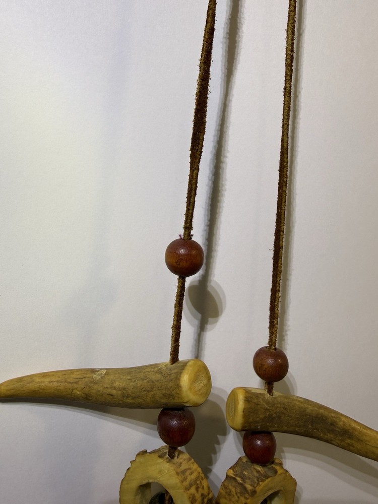 Handmade antler/ bead necklace