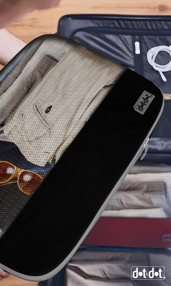 Dot&Dot Medium Packing Cubes - 4 Pcs Suitcase Set, 4pc Black -