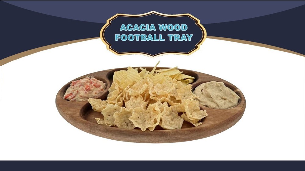 ACACIA WOOD FOOTBALL TRAY