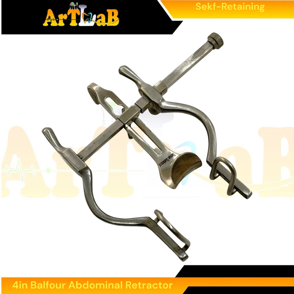 Light Pattern Balfour Retractor 4" (10.16cm) Abdominal Retractor German Steel