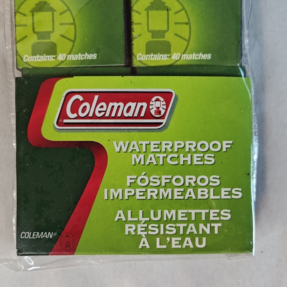 Coleman Waterproof Matches (4 Pack) New Sealed Package