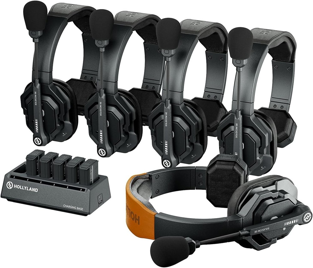 Hollyland Solidcom SE Full Duplex 5-Users Wireless Intercom Headset System