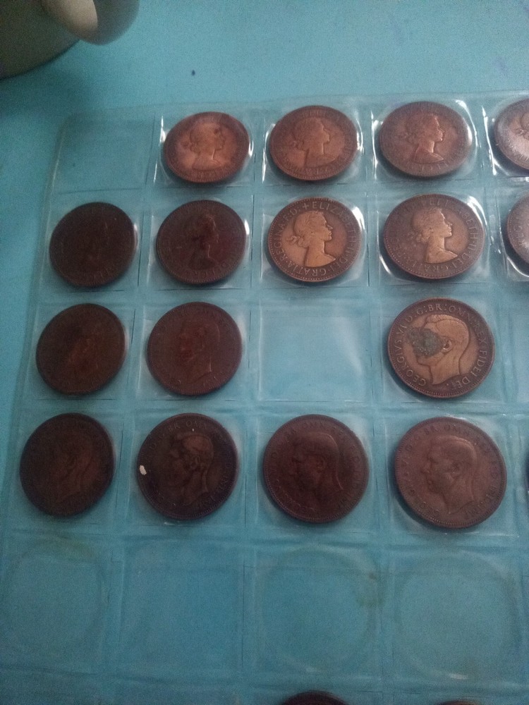 half penny job lot all different year issue