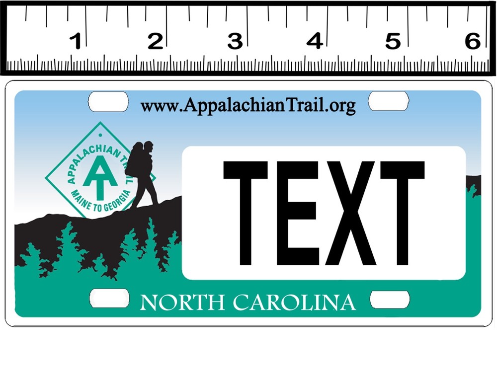 CUSTOM PERSONALIZED BICYCLE MINI STATE LICENSE PLATE-NO CAROLINA APPALACHIAN TRL