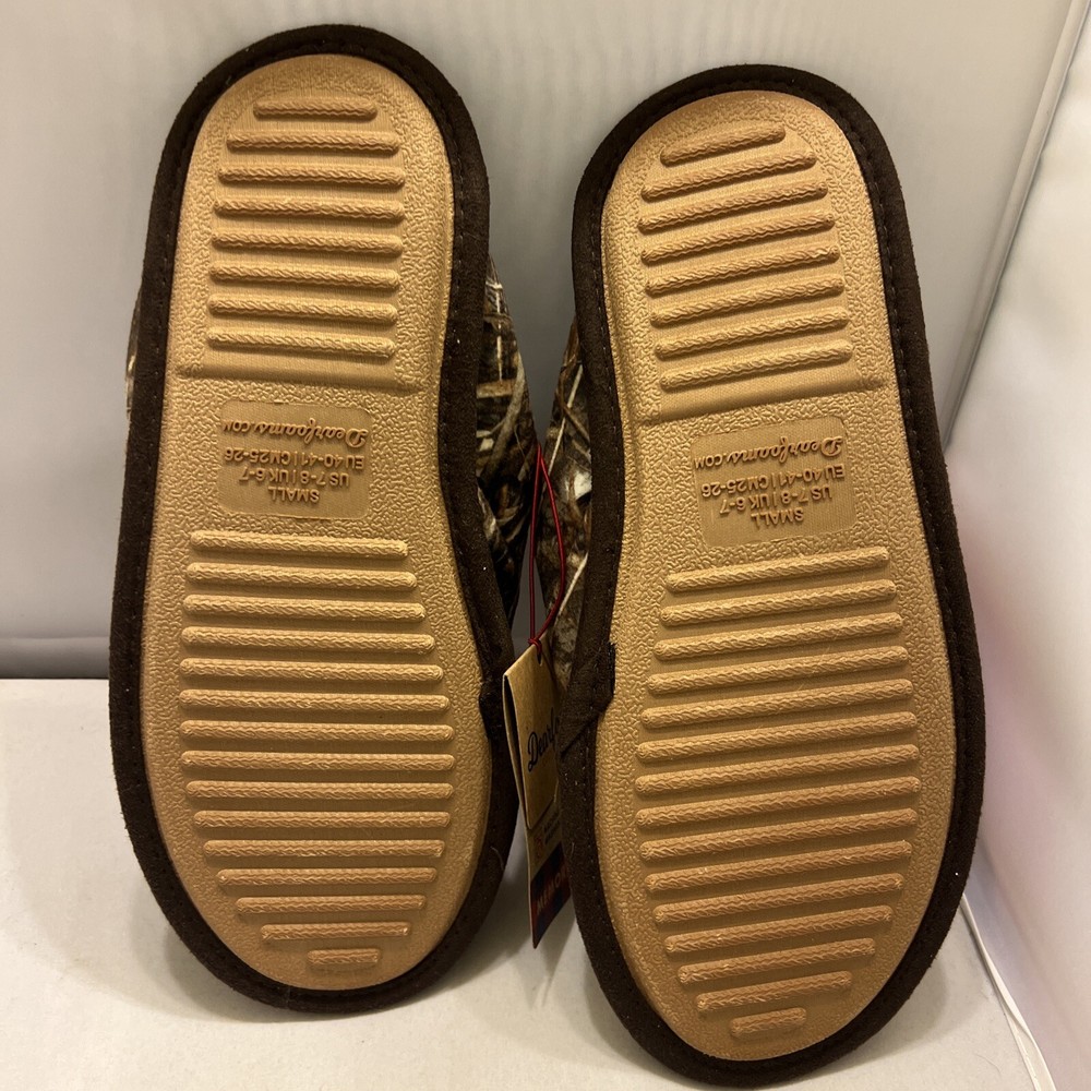 Dearfoam Camo Slippers Men Size 7/8 Memory Foam