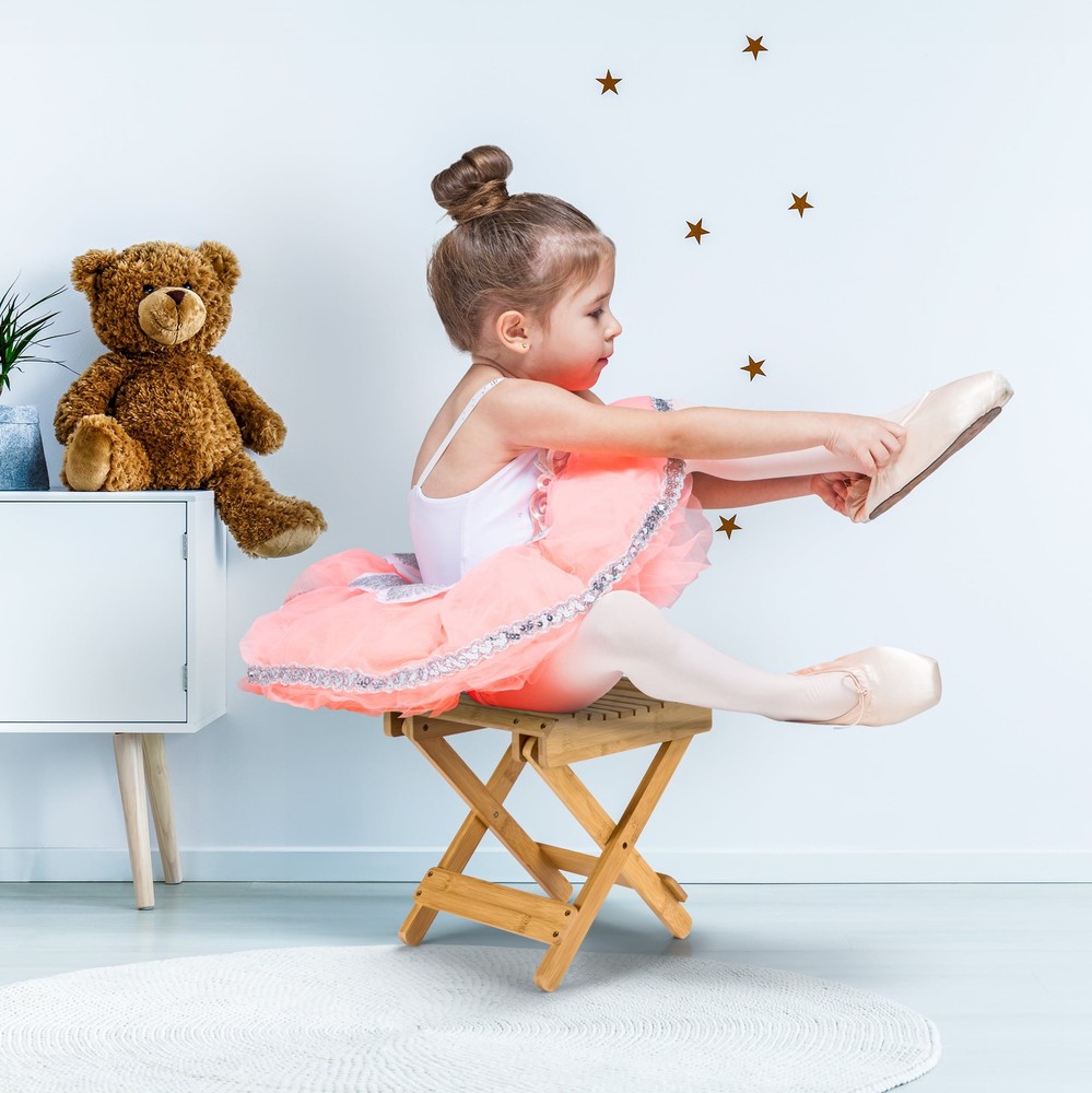 Sorbus Bamboo Folding Step Stool Bench, Natural,NEW PRODUCT EXPLOSION