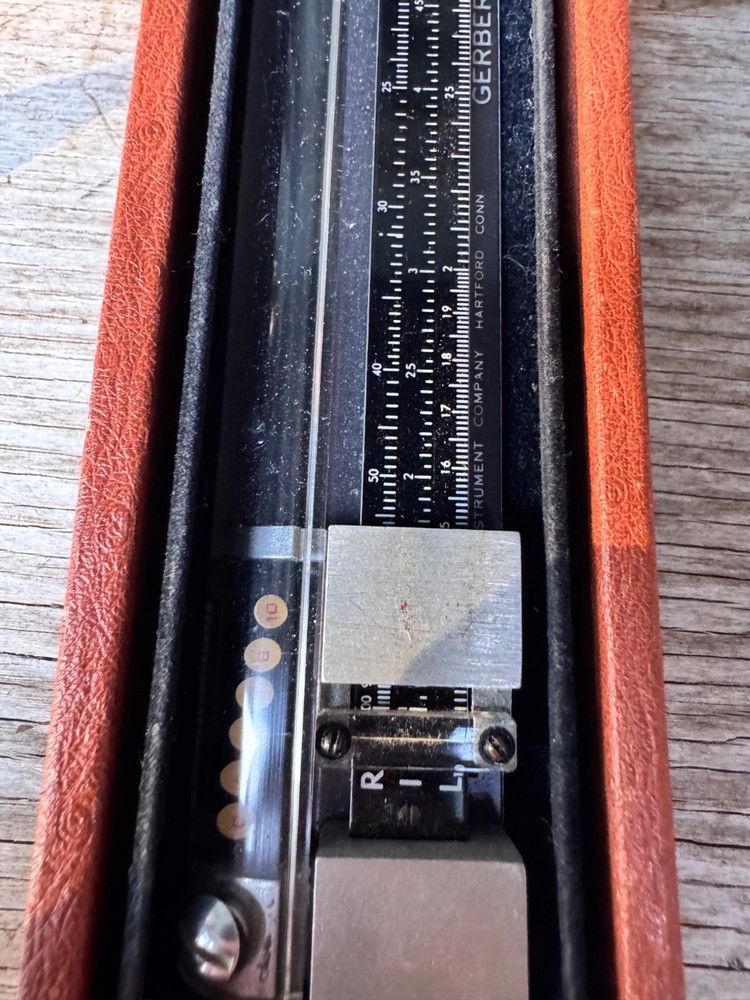 Gerber Variable Scale Engineering Drafting Slide Rule Tool Hartford CT