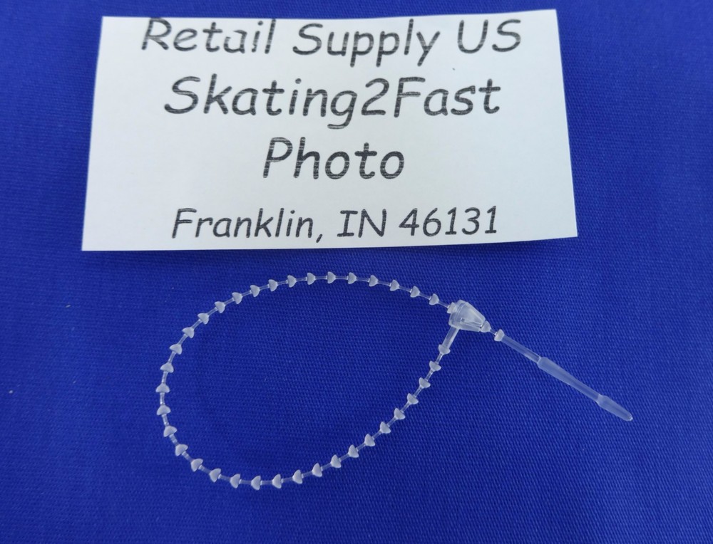 400 Clear 5" Adjustable Security Loop Tagging Fasteners Lock Pin Tag Cable Tie