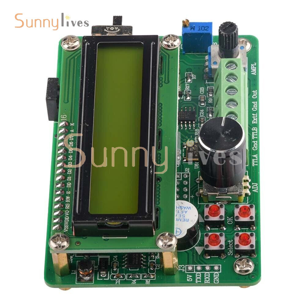 DDS Function 5MHz Signal Generator Module Sine/Triangle/Square Wave TTL Output.