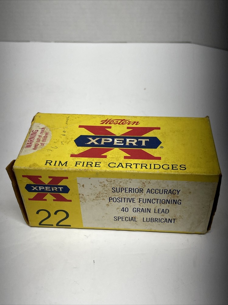 Vintage Western Expert .22 Box Long Rifle Box Empty Box