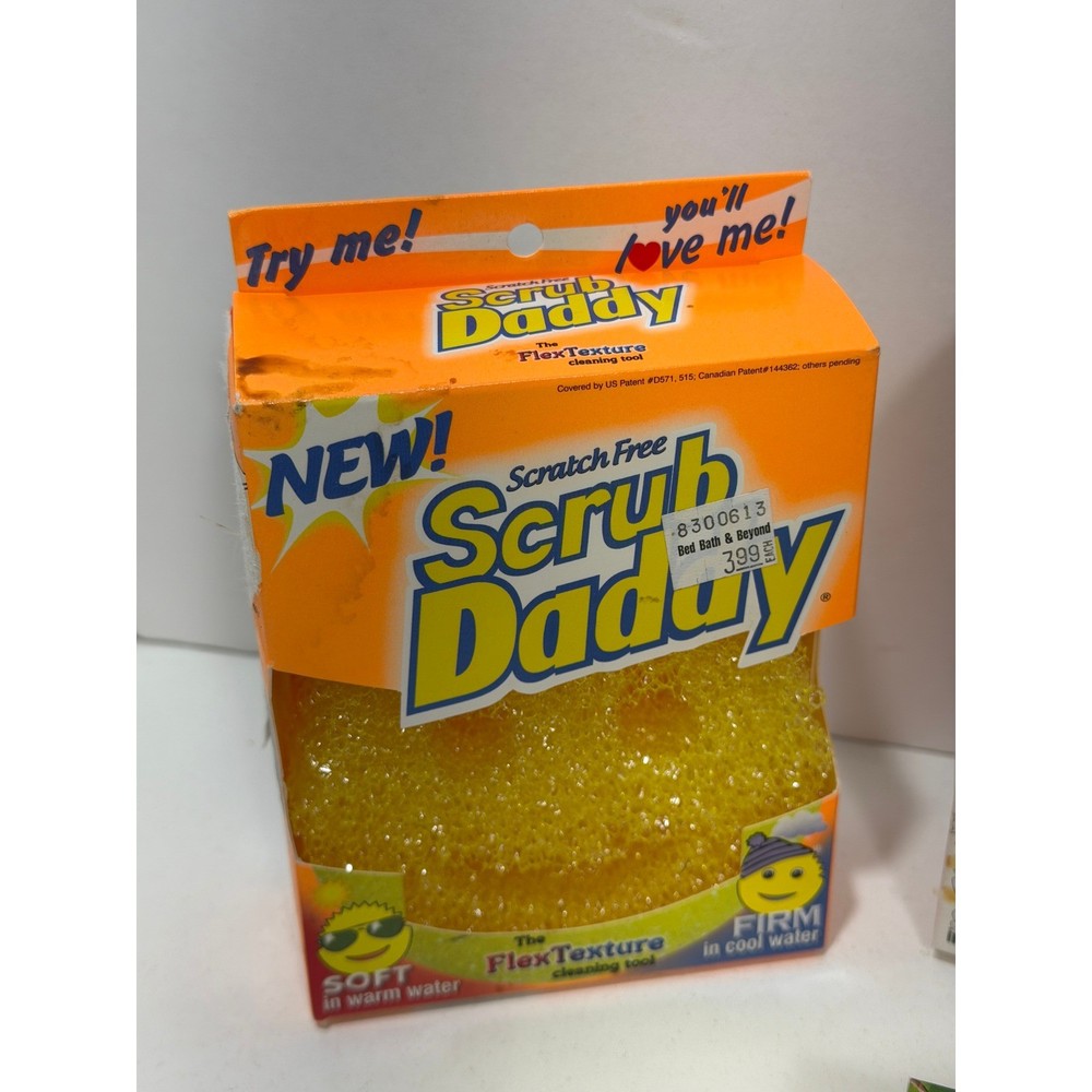 Scrub Daddy FlexTexture Sponge Bundle 4 Pack Lemon Fresh & Colors Scratch Free