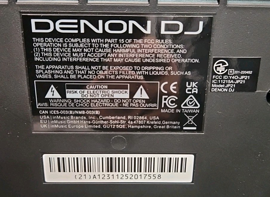 Denon DJ JP21 SC Live 4 Standalone DJ Controller System