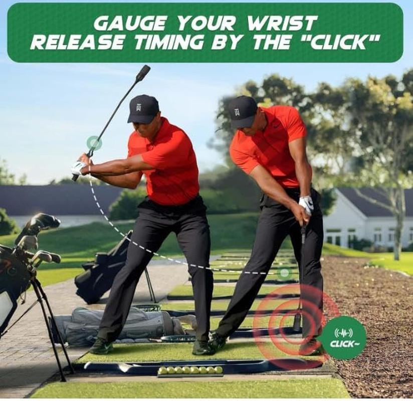 Golf Swing Trainer, Golf Training Aid for Tempo Practice, Weighted Golf Click St