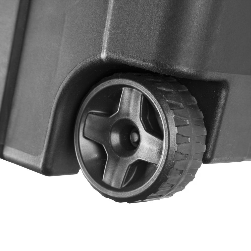 2-Pack 40 Gallon Wheeled Industrial Storage Tote Bin Latch Lid Stackable Black