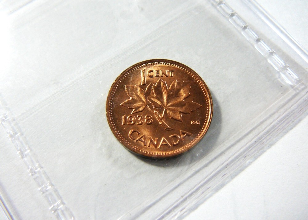 1938 CANADA One Cent ICCS MS 63 RED