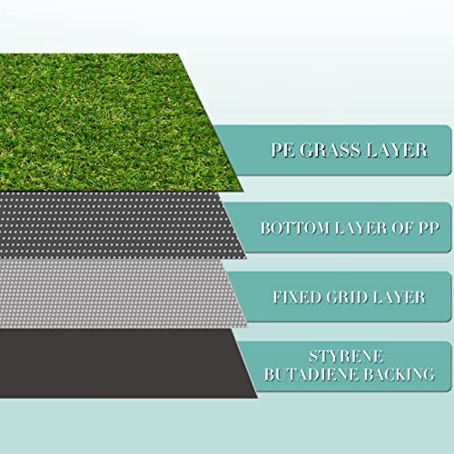 Artificial Grass Rug 4 FT 11 in x 8 FT, Artificial Turf Mat with