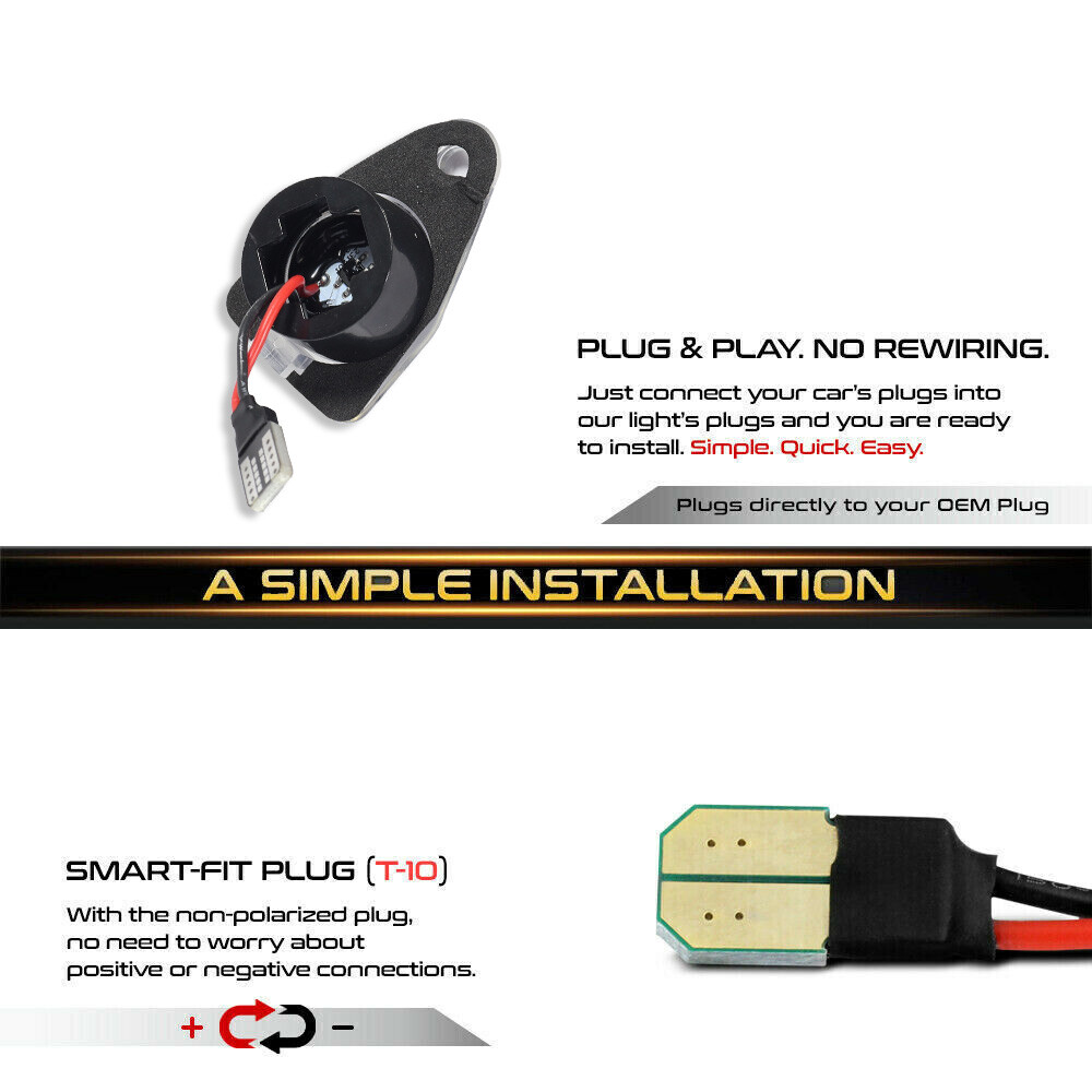 [FULL LED]License Plate Light Pair For Ford Expedition Freestar Taurus Navigator