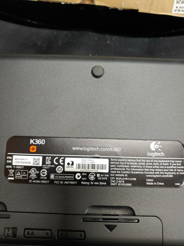 Wireless Keyboard Lot - Logitech, HP Hewlett-Packard *Untested* Missing USB Conn