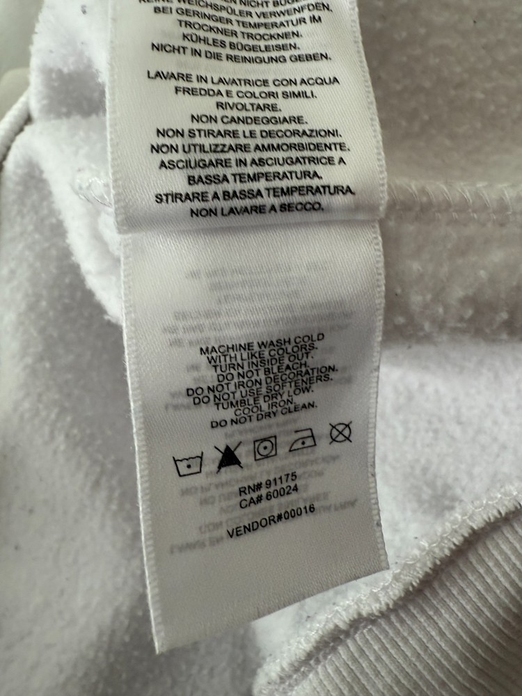 Fila Jumper White Cotton PullOver Medium M 38-40 in