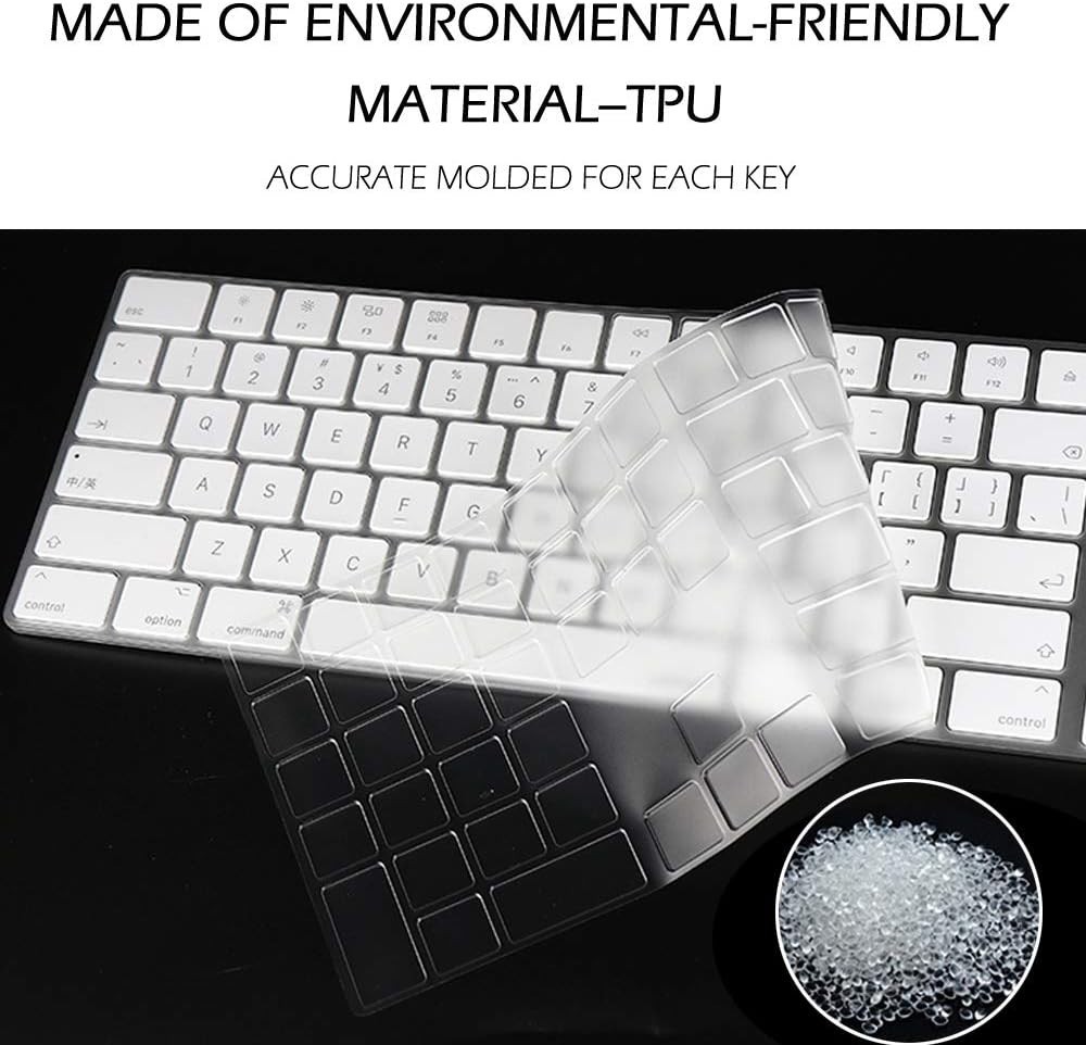 Keyboard Cover Skin for 2018-2017 Apple Magic Keyboard with Numeric Clear