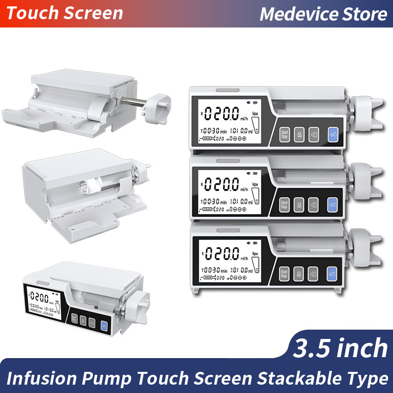 3.5 inch Syringe Pump Multiple Syringe modesTouch Screen Stackable type
