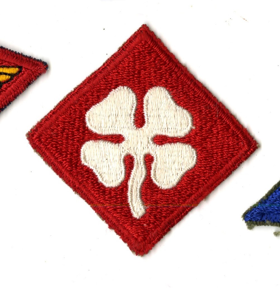 Fourth Army White Back Patch WWII Vintage Pearl Harbor Pacific Training