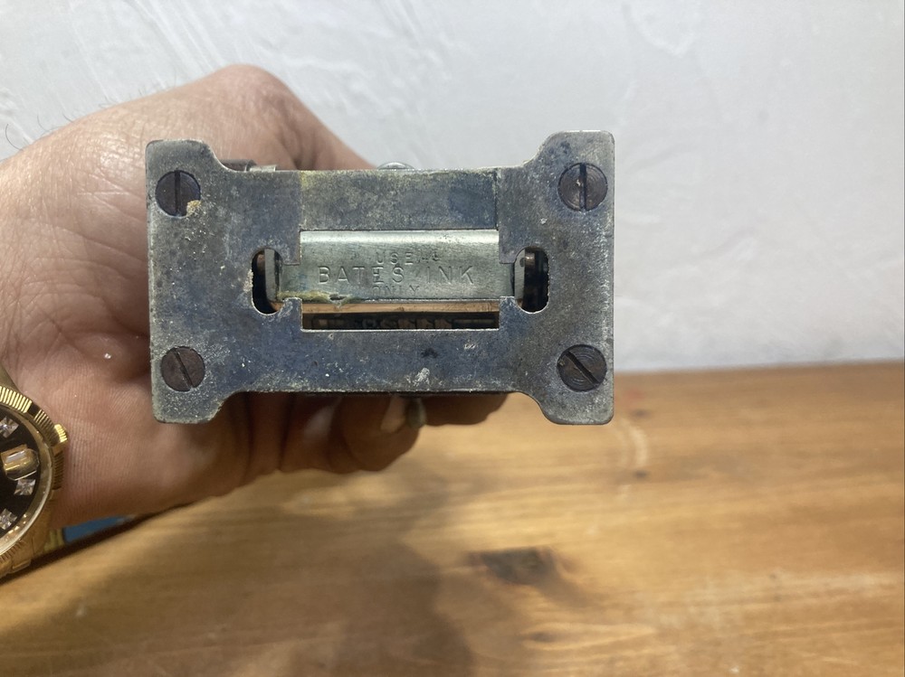 Vintage Bates Numbering Machine 6 Wheel Stamper