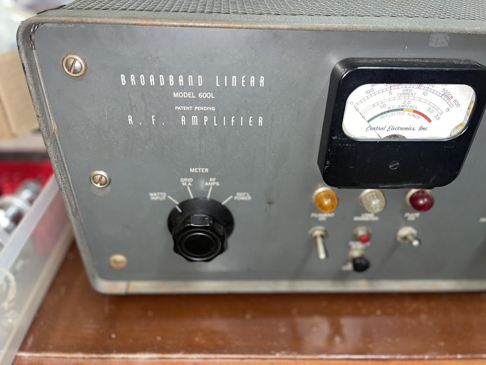 LINEAR 600L RF Amplifier Central Electronics Untested Wes Schum