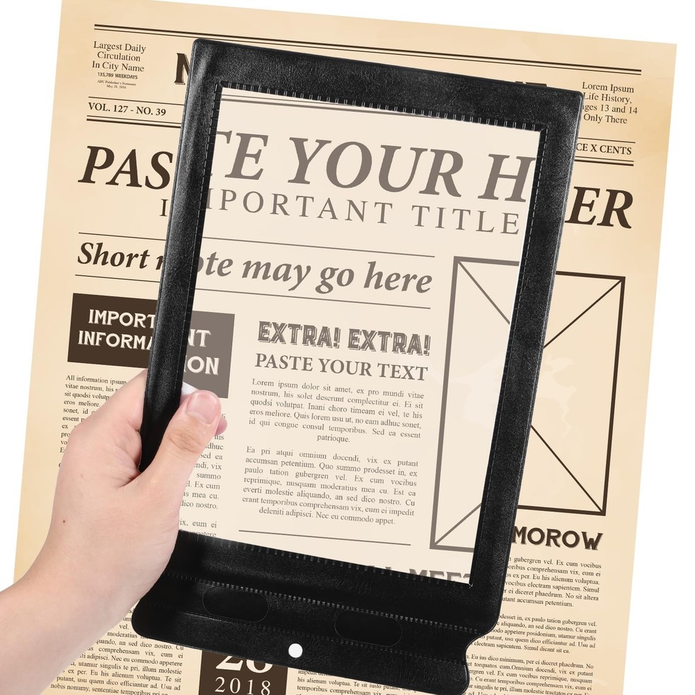 3X Full Page Magnifying Glass Handheld Book Magnifier for Reading Small Prints