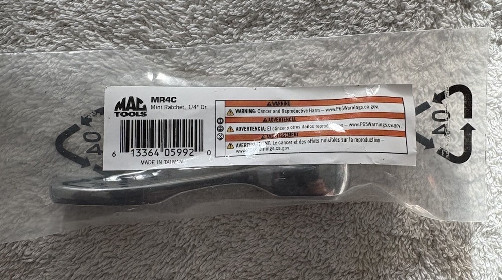 Mac Tools 1/4” Drive 4” Mini Ratchet