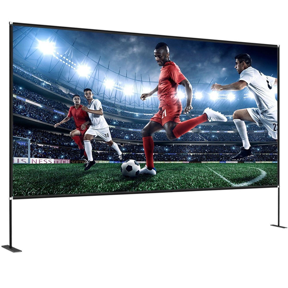 150" Flexible Installation 4K HD Screen + Lightweight Stand