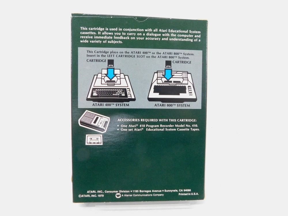 Atari CXL4001 Educational System Vintage Computer Game Master Cartridge (nice)