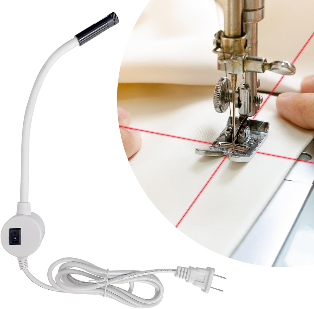 Magnetic Quilting Light with Adjustable Red Laser Guide for Precision Sewing