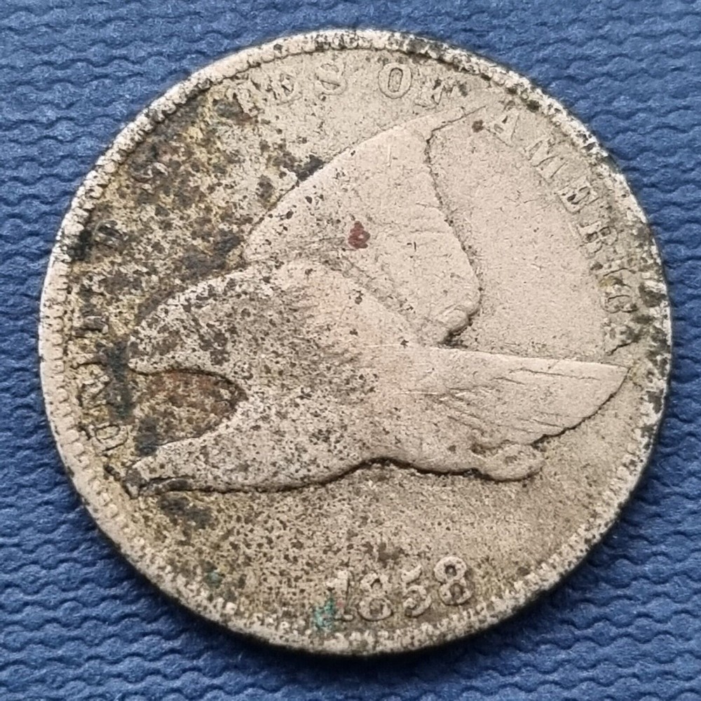 1858 Flying Eagle Cent 1c Circulated #53959
