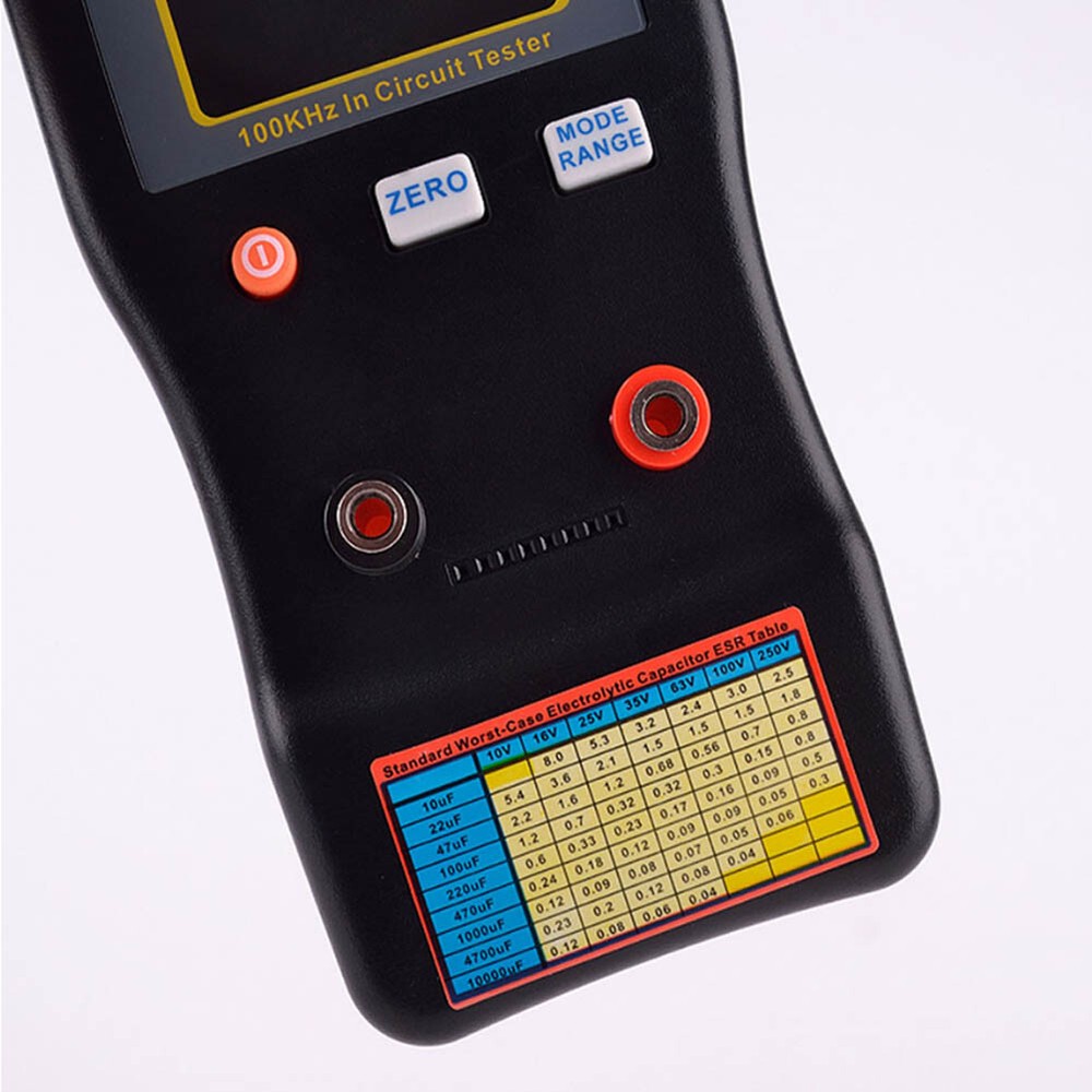 MESR-100 Handheld Capacitance Ohm Meter Cap Resistance Capacitor Circuit Tester