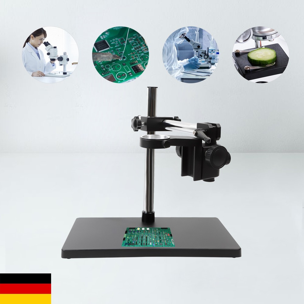Lab Dual Arm Set Digital Microscope Camera Table Stand Holder Lift Bracket 50 mm