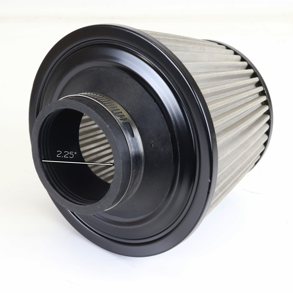 Universal 2.25" 57mm High Flow Inlet Cold Air Intake Replacement Filter Gray