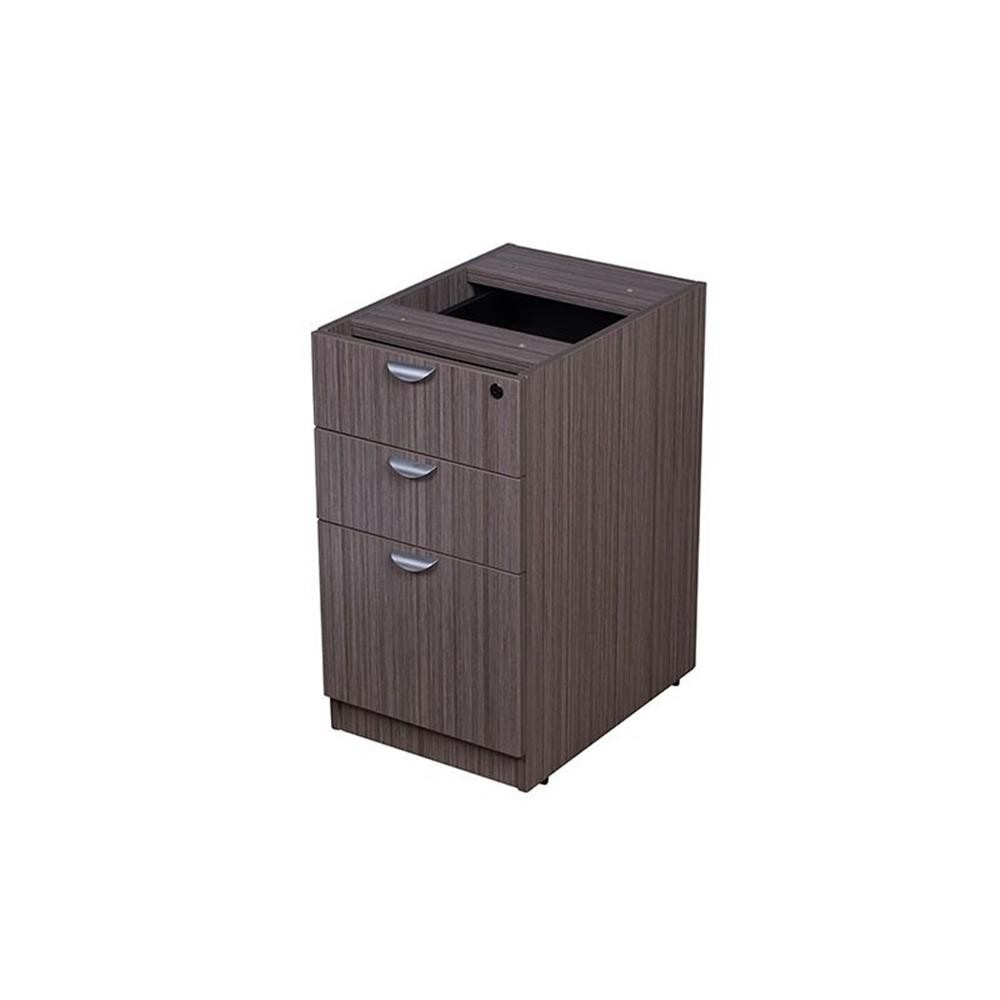 Scranton & Co 71" Reception Desk Reversible Return & File Storage in Driftwood