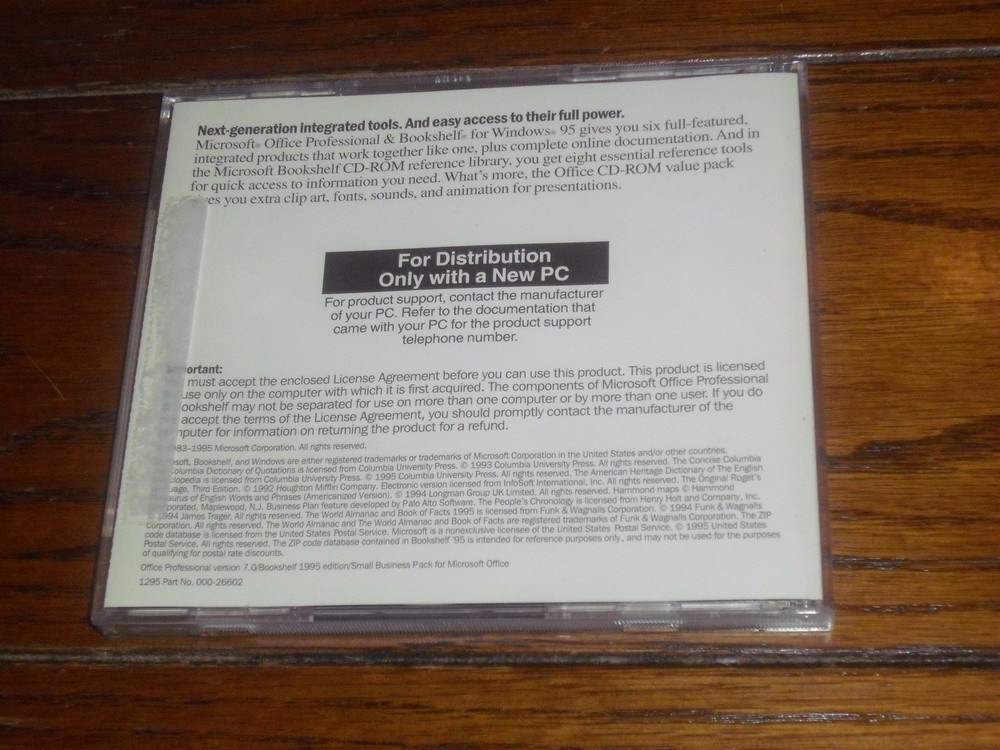 Microsoft Office Professional & Bookshelf for Windows 95