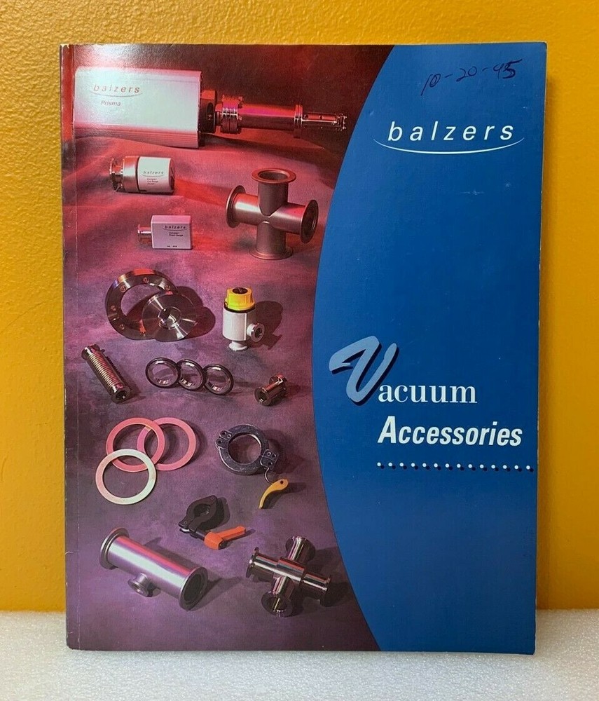 Balzers 1996 Vacuum Accessories Catalog