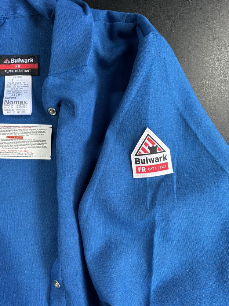 Bulwark Workrite Lab Coat FR Nomex Size L Royal Blue