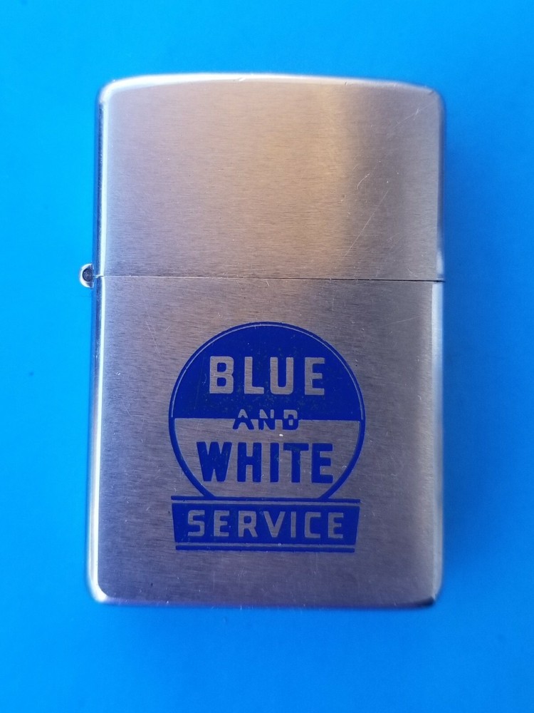 Unique & rare - Zippo Lighter - Blue & White Service //
