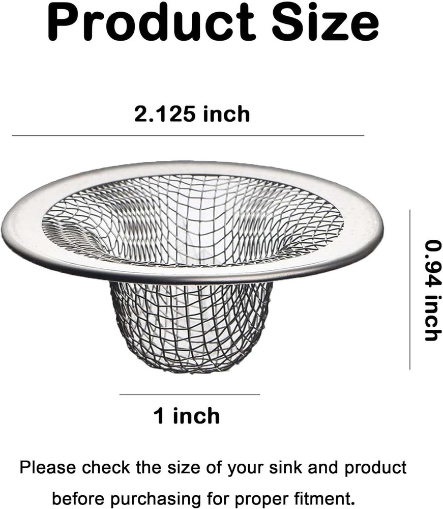 20-Piece Small Drain Mesh Strainer for Bathroom and Utility Sinks