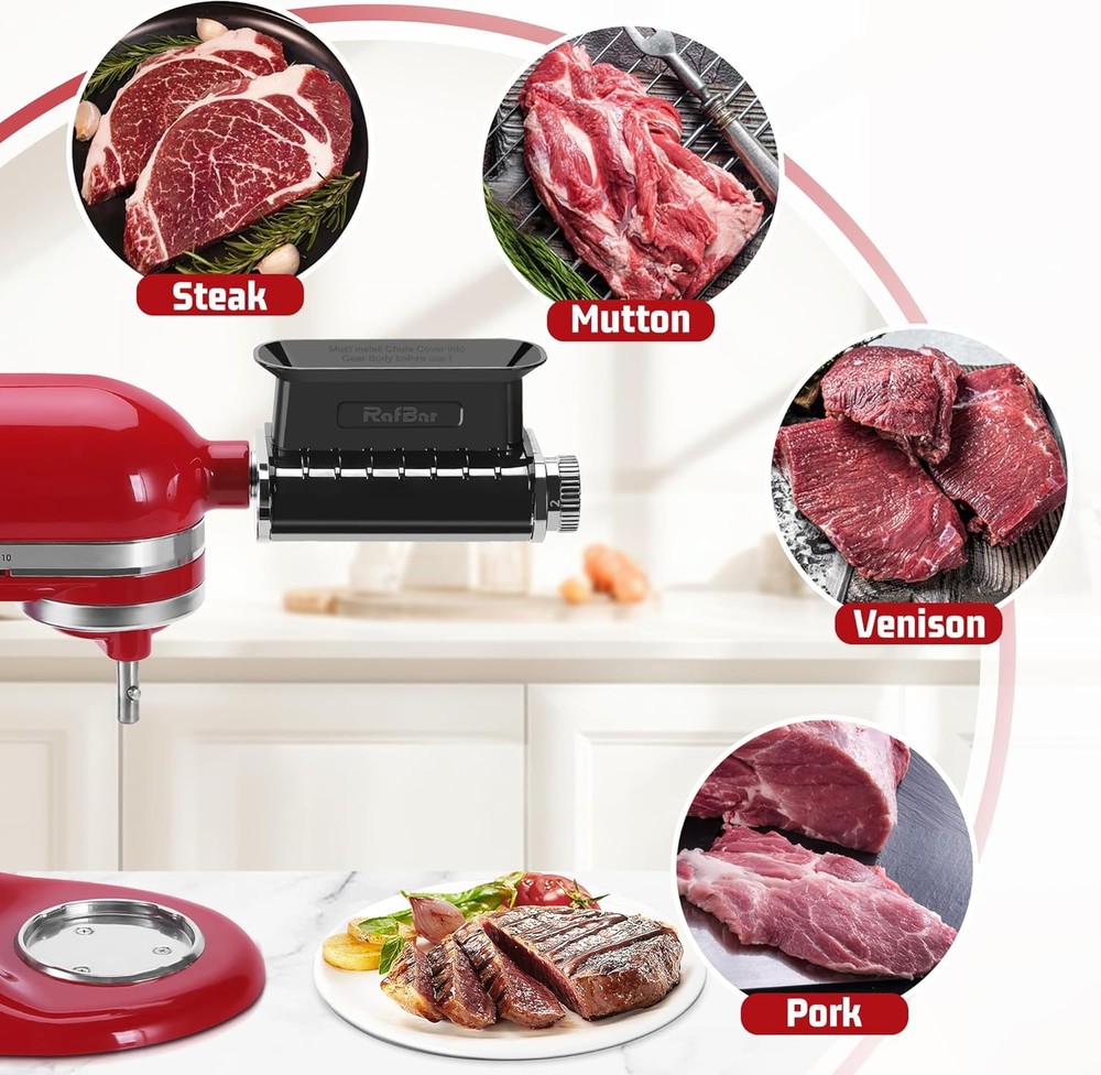 Adjustable Thickness Meat Tenderizer Attachment for Kitchenaid Stand Mixers M...