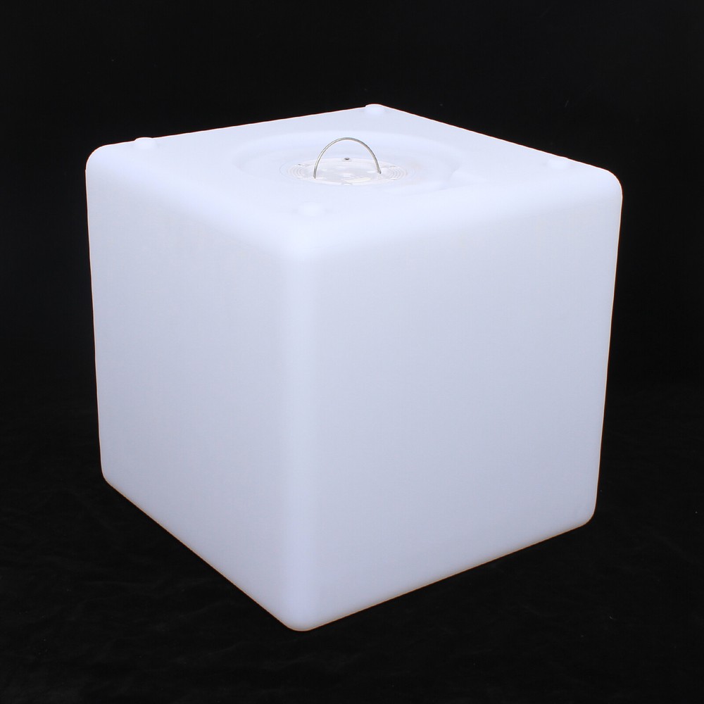 30cm Adjustable Brightness Cube LED Color Square Stool W/Infrared Remote Control