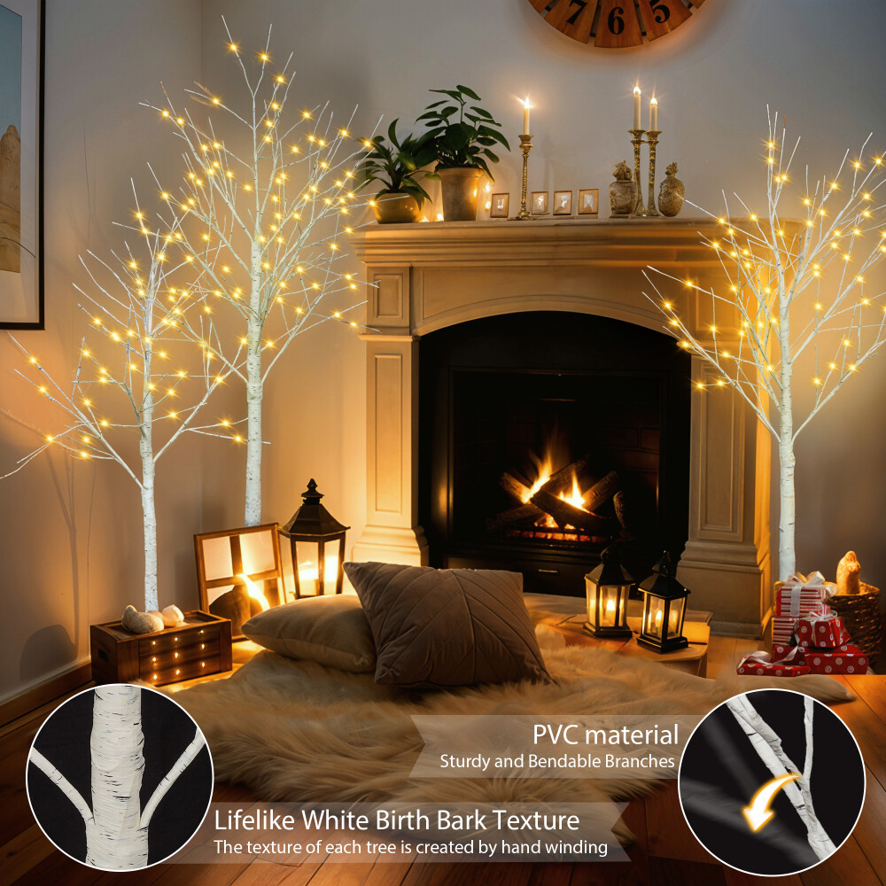 Artificial Tree w/ LED Lights Christmas Tree for ​Decoration Inside and Outside