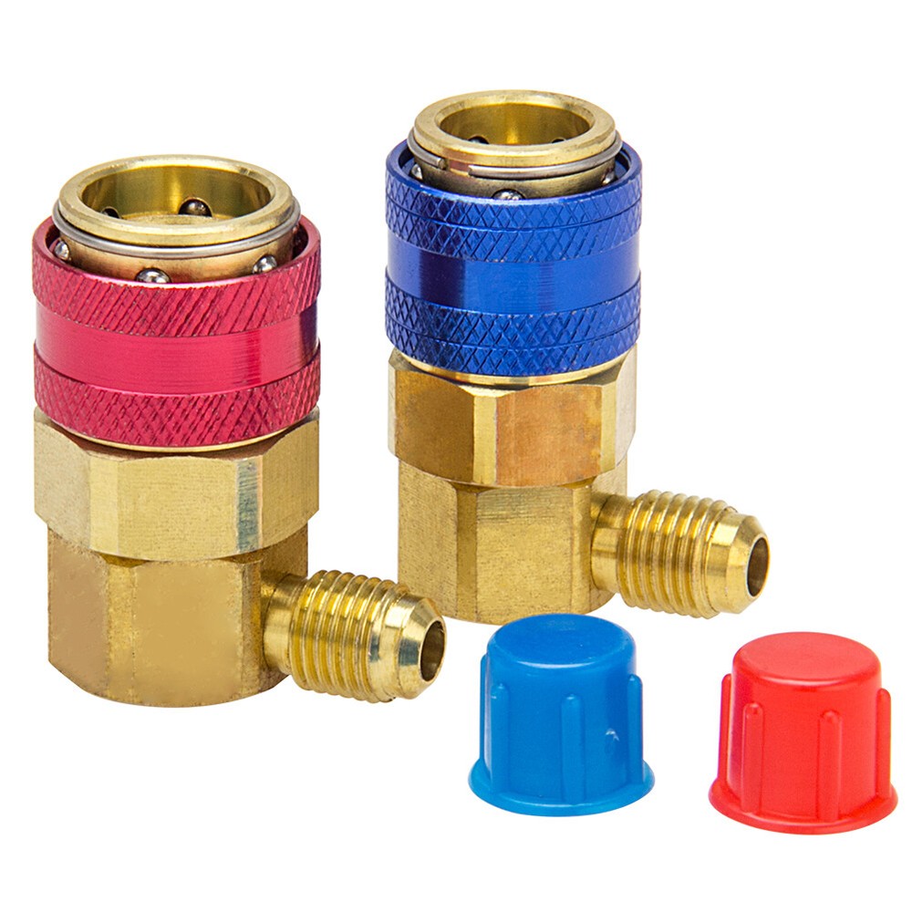 Gauge Car Auto A/C Manifold Conversion Kits Low/High Angle Quick Adapter Fitting