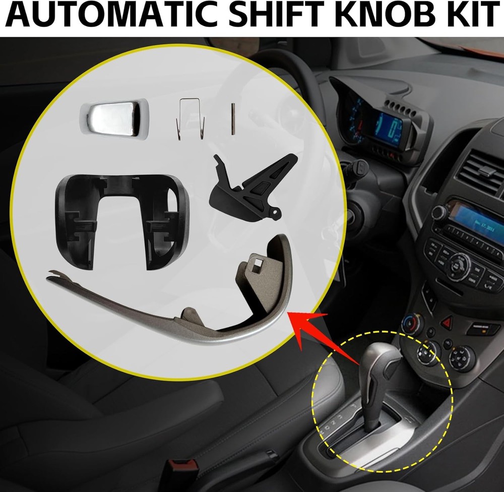 Automatic Shift Shifter Knob Kit, Fit for 2012-2016 Sonic, 2015-2016 Trax, Repla